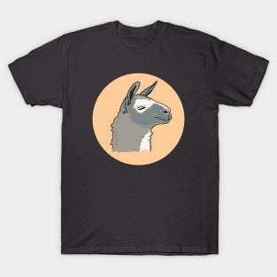 Cute muzzle of a gray llama T-Shirt